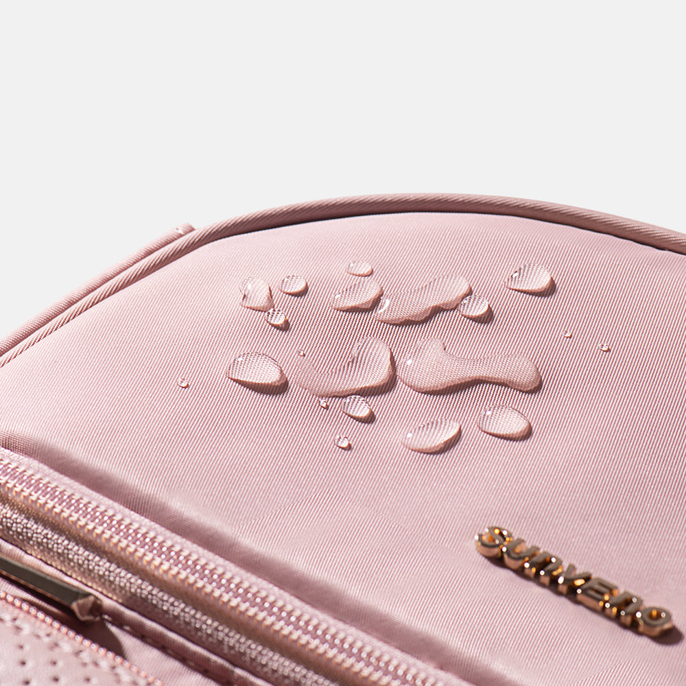 SUNVENO - Insulated Lunch Bag with Thermo Box & 4 Pcs Flamingo Ice Pack Set - Pink