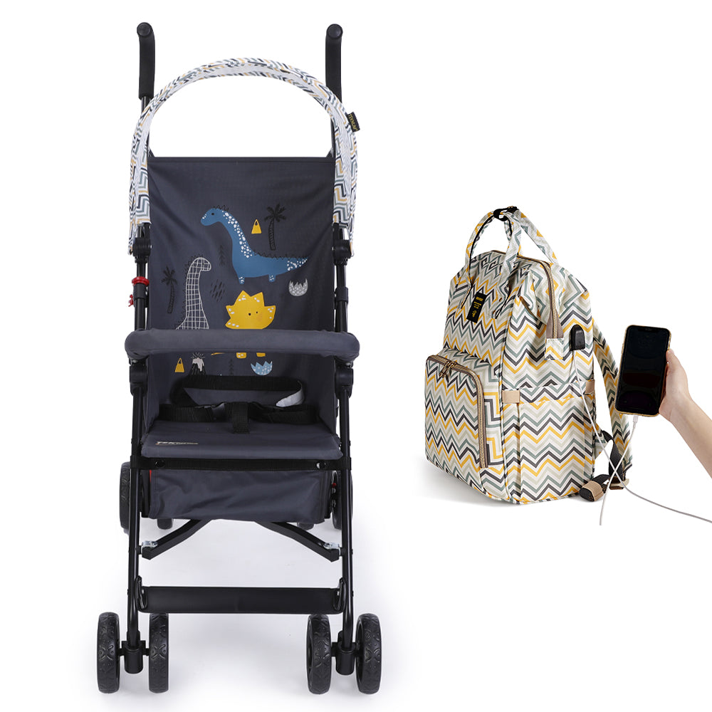 TEKNUM - Stroller & Diaper Bag - Yellow wave