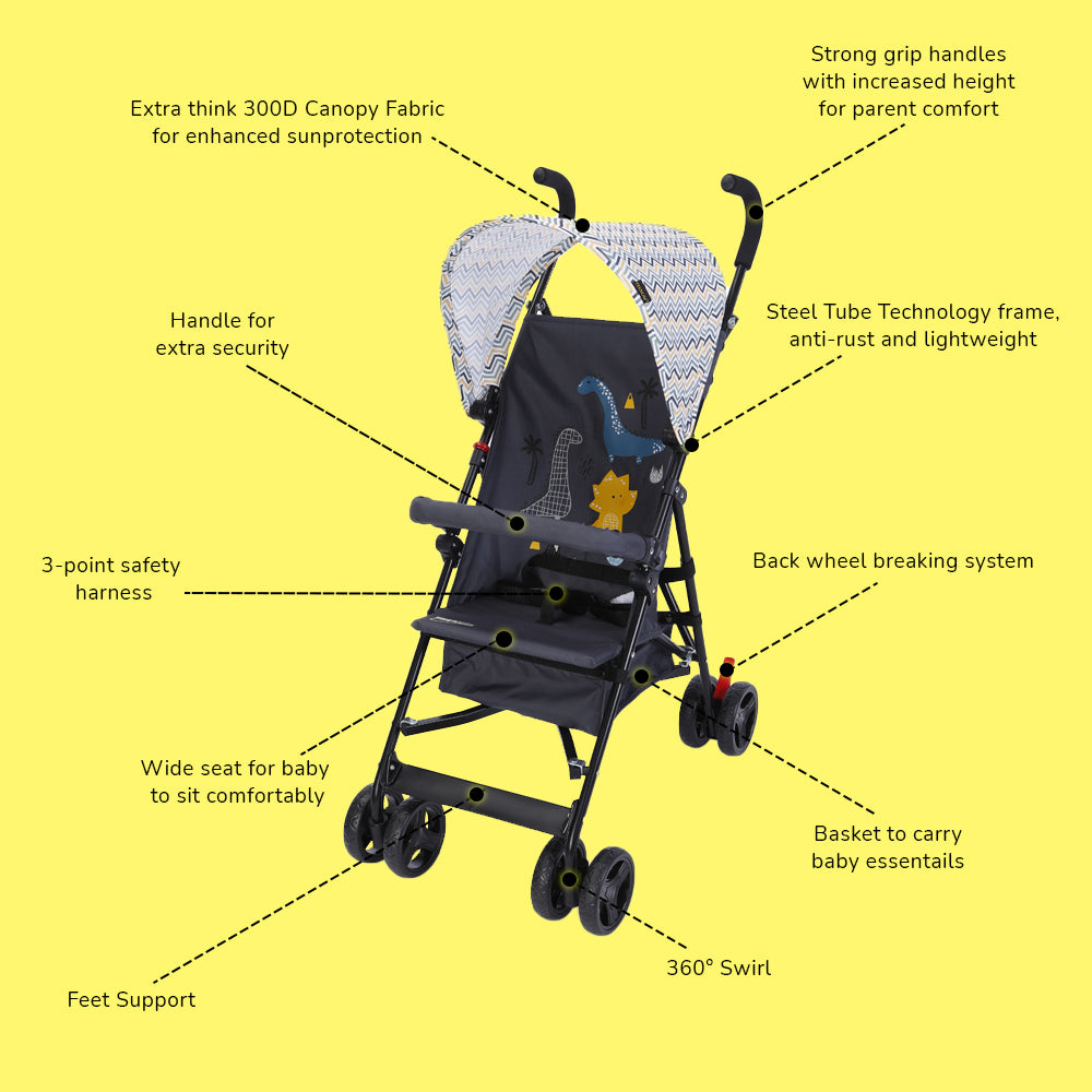 TEKNUM - Stroller & Diaper Bag - Yellow wave