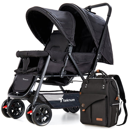 TEKNUM Double Stroller Combo - Black
