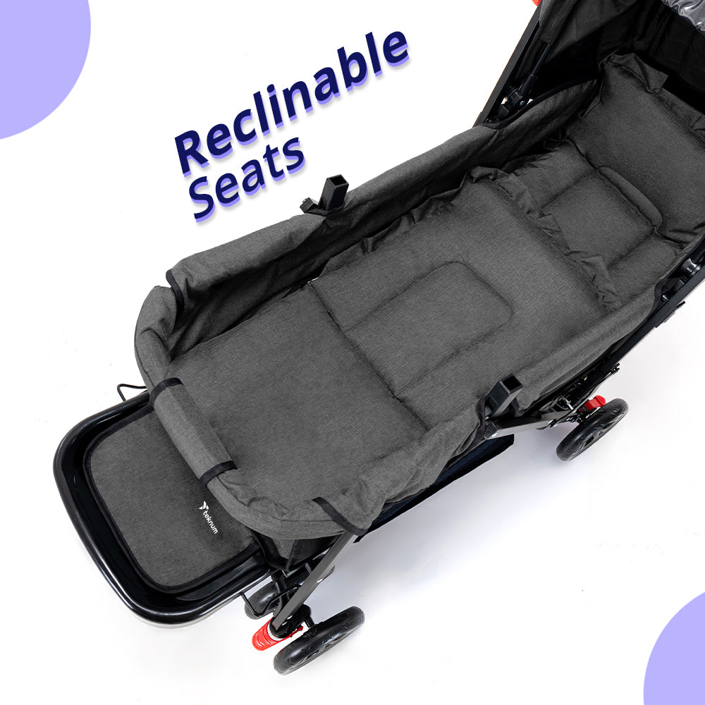 TEKNUM Double Stroller Combo - Dark Grey
