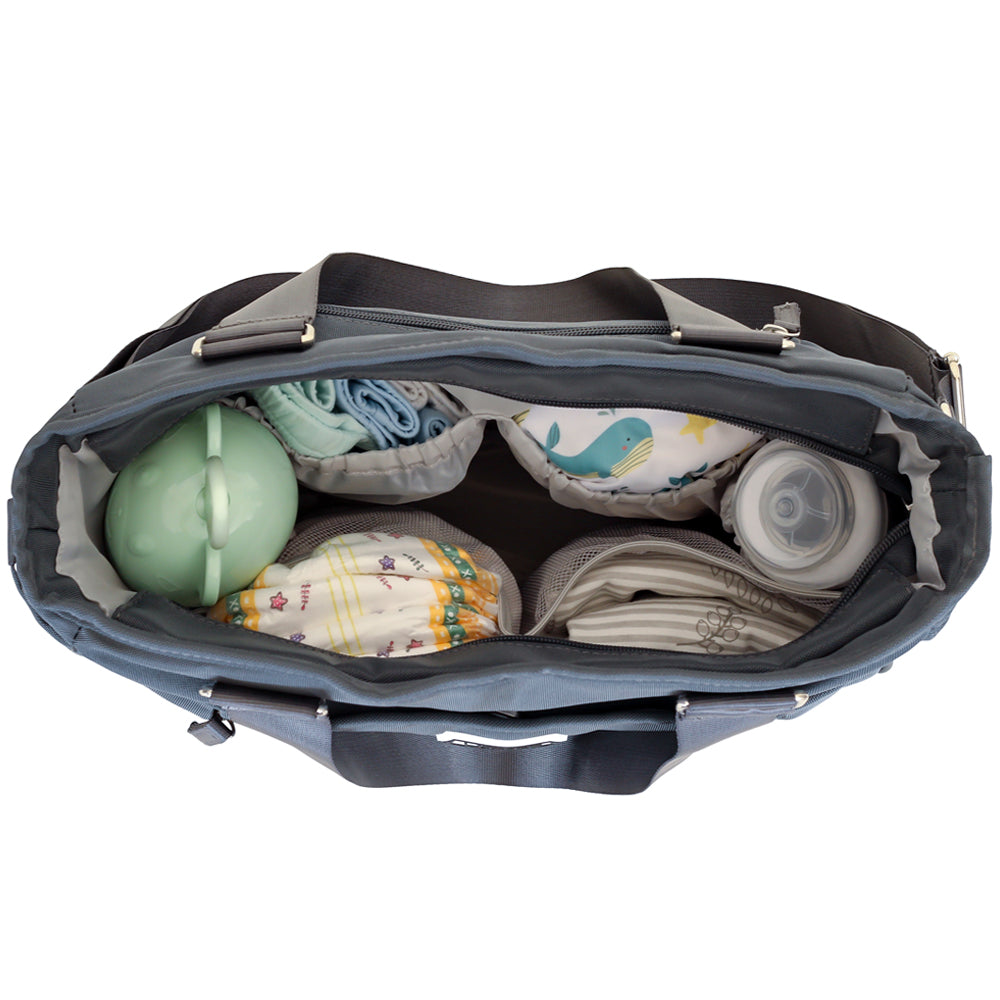 TEKNUM 3 in 1 Pram Stroller and Diaper Bag Bundle - Space Grey