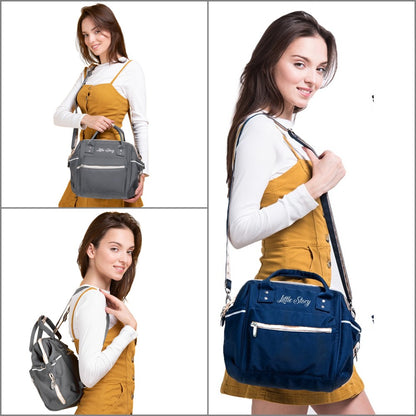 مقعد سيارة تيكنوم باك آند جو القابل للطي مع حقيبة حفاضات إيس - رمادي