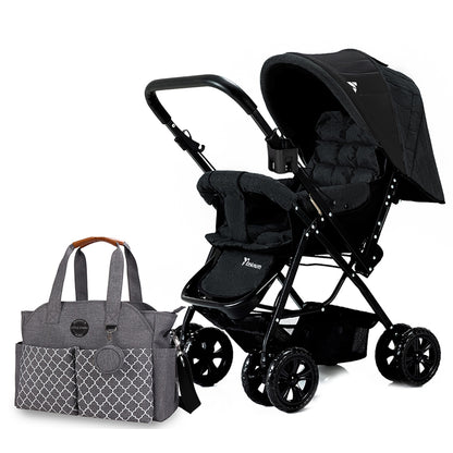 TEKNUM Reversible Look at Me Stroller w/Diaper Bags - Black