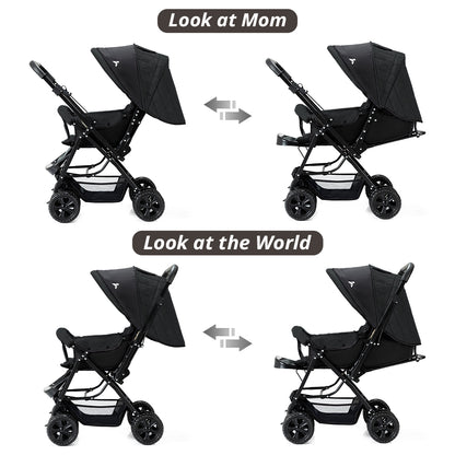 TEKNUM Reversible Look at Me Stroller w/Diaper Bags - Black