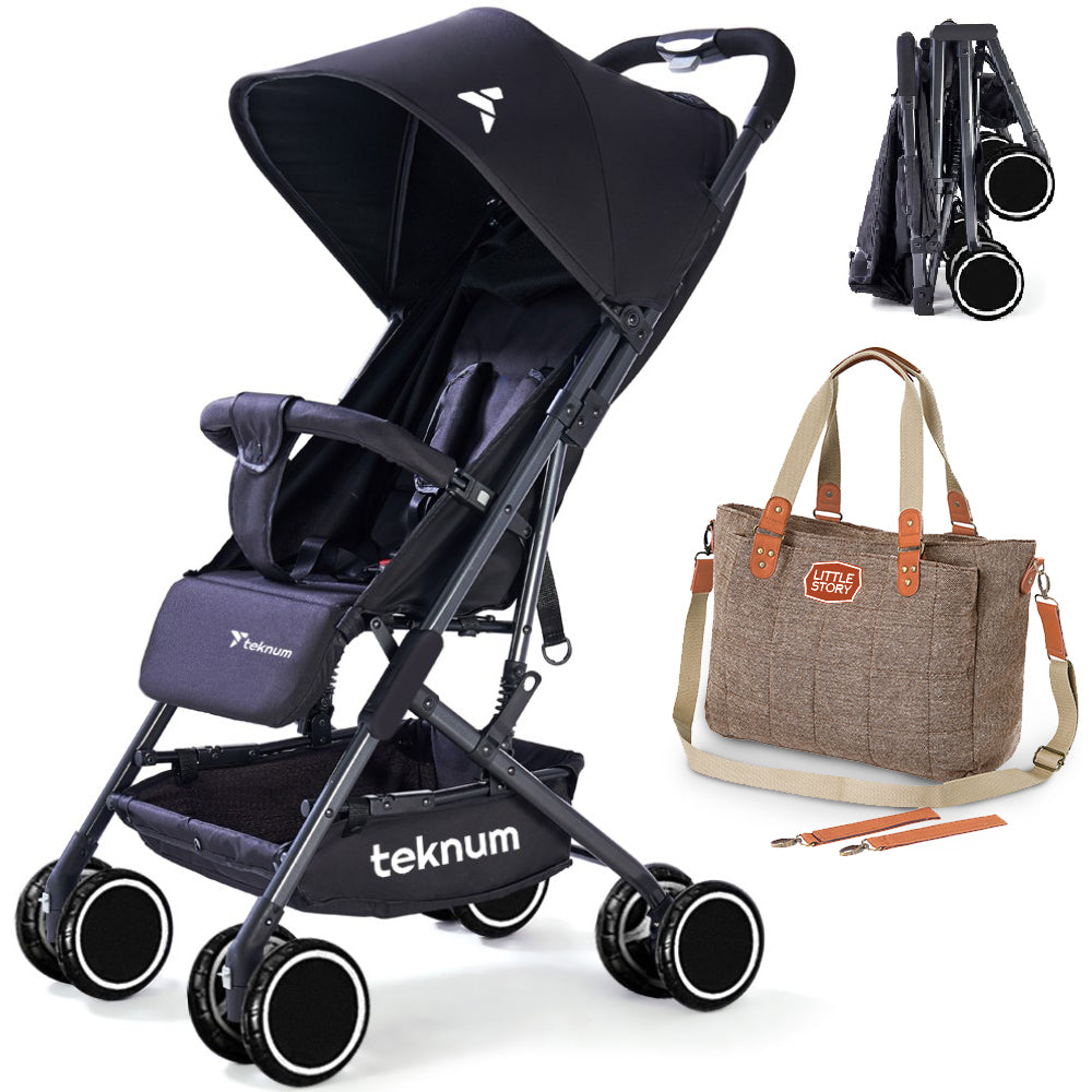 TEKNUM Stroller Diaper Bag Combo - Black