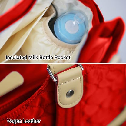 TEKNUM 3 in 1 Pram stroller with SUNVENO Fashion Diaper Tote Bag - Khaki