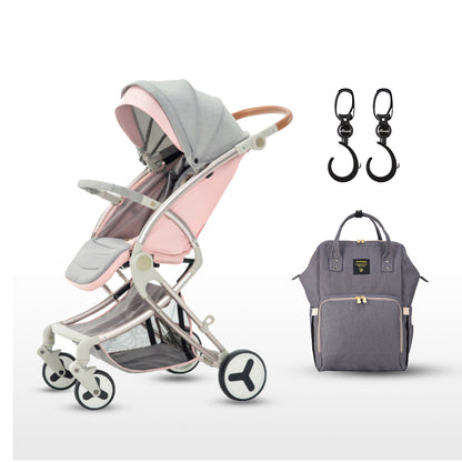 TEKNUM A1 Pink + SUNVENO Grey Diaper Bag