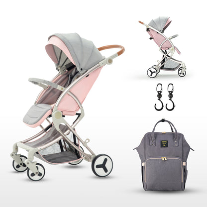 TEKNUM A1 Pink + SUNVENO Grey Diaper Bag
