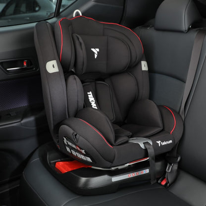 TEKNUM Evolve 360 Car Seat (0 - 12yrs) with SUNVENO Fashion Diaper Bag - Black