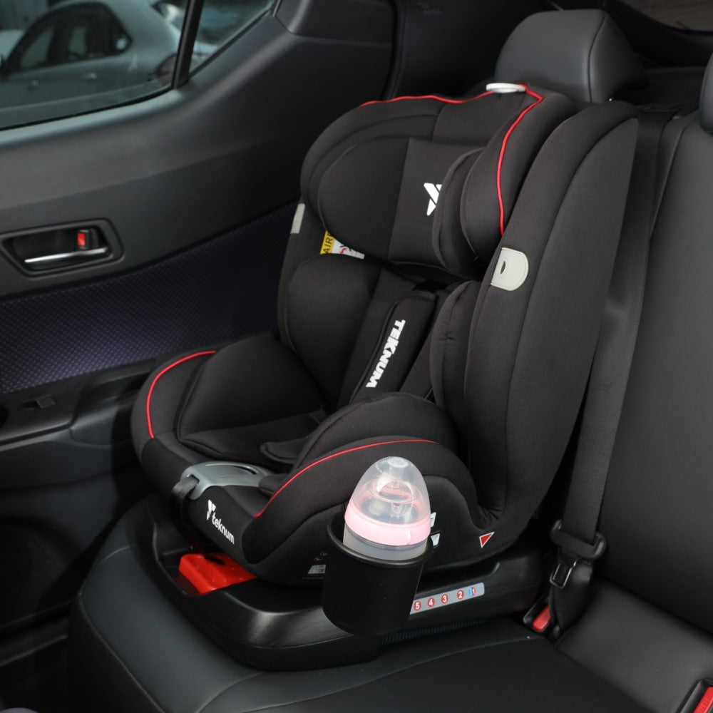 TEKNUM Evolve 360 Car Seat (0 - 12yrs) with SUNVENO Fashion Diaper Bag - Black