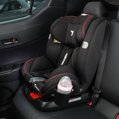 TEKNUM Evolve 360 Car Seat (0 - 12yrs) with SUNVENO Fashion Diaper Bag - Black