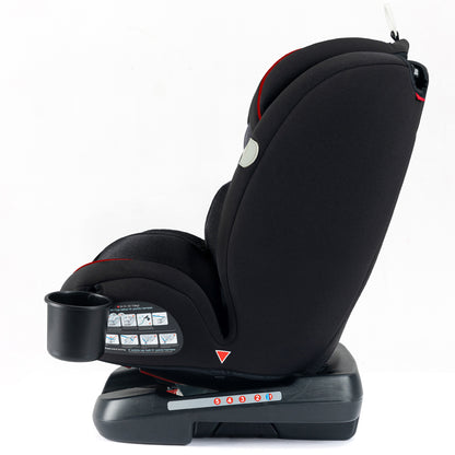 TEKNUM Evolve 360 Car Seat (0 - 12yrs) with SUNVENO Fashion Diaper Bag - Black