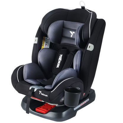TEKNUM Evolve 360 Car Seat (0 - 12yrs) with SUNVENO Fashion Diaper Bag - Grey