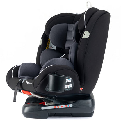 TEKNUM Evolve 360 Car Seat (0 - 12yrs) with SUNVENO Fashion Diaper Bag - Grey