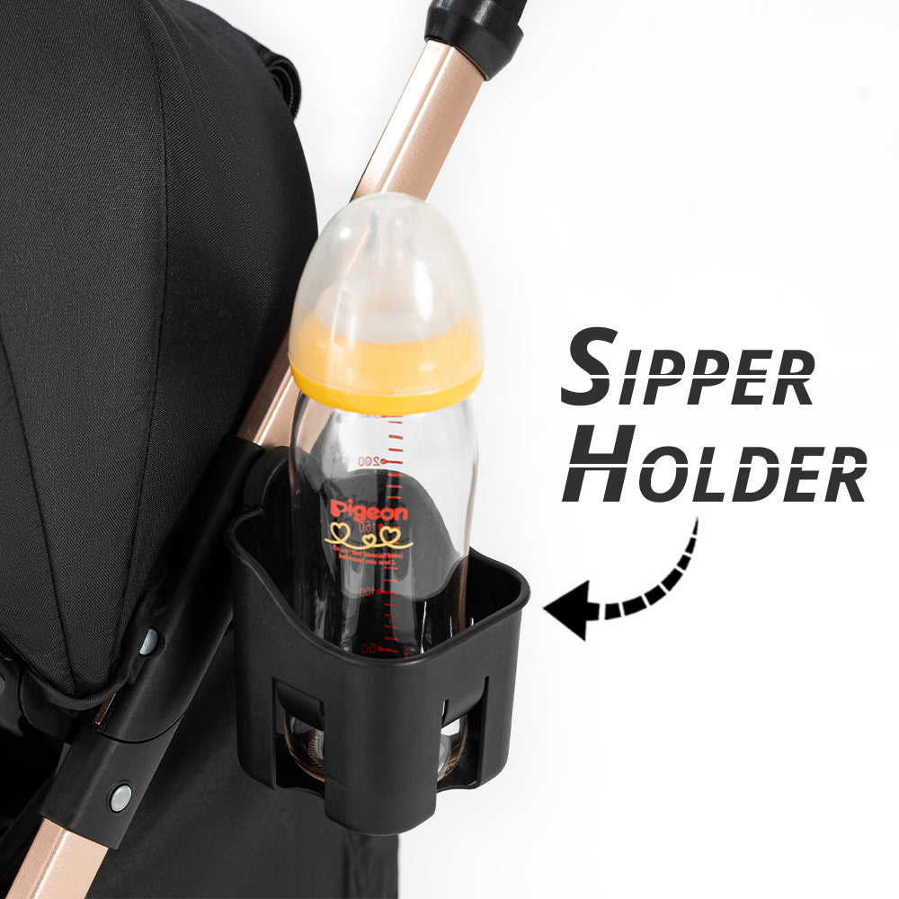 TEKNUM Explorer Travel Stroller w/t Diaper Bag & Stroller Hooks - Black