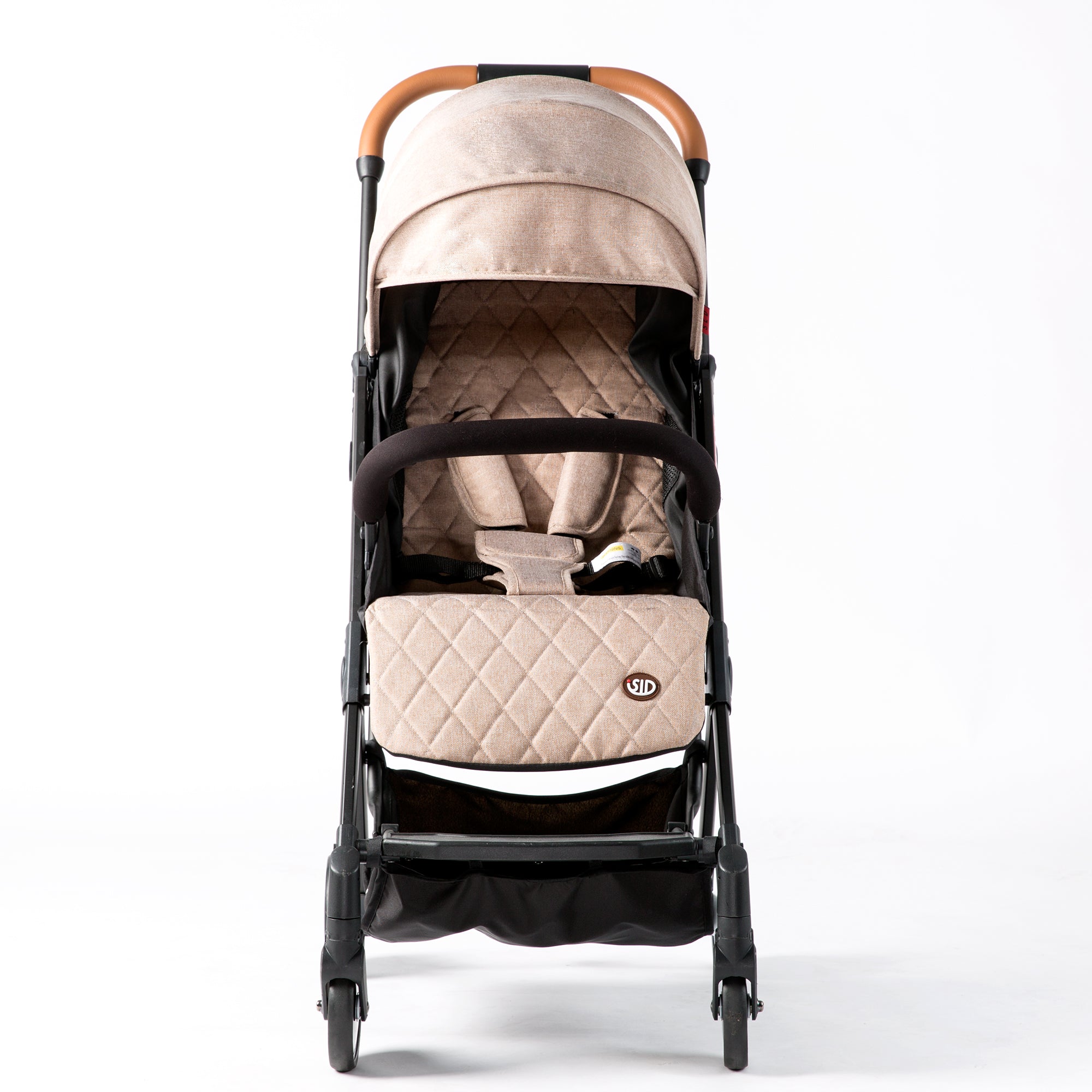 TEKNUM Travel Lite Stroller - Khaki + SUNVENO Diaper bag with USB - Black Embroidery and Stroller Hooks