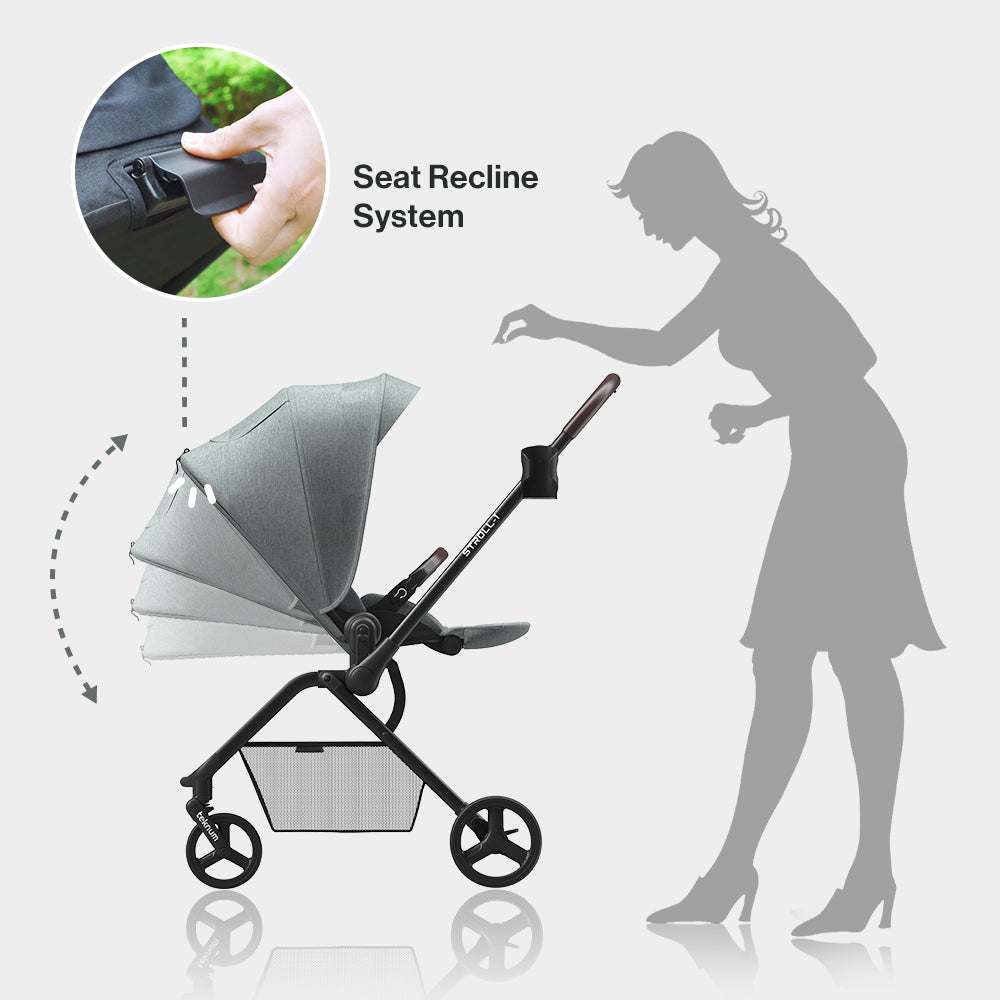 TEKNUM STROLL-1 Travel System w/Reversible Stroller and Baby Car Seat - Olive Green