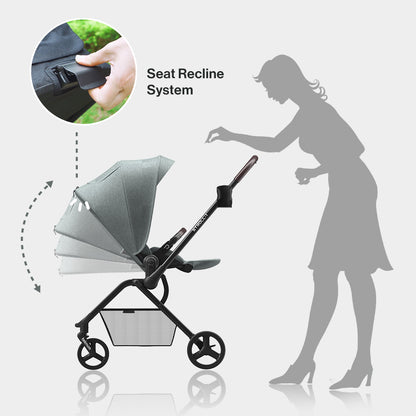 TEKNUM STROLL-1 Travel System w/Reversible Stroller and Baby Car Seat - Olive Green