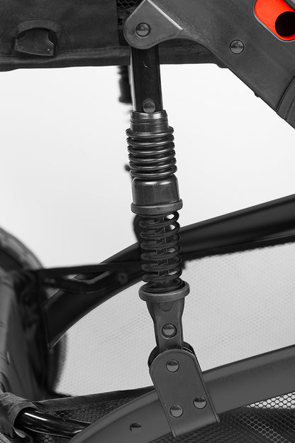 عربة أطفال تكنوم ٣ في ١ | سرير نوم | مقعد عريض جدًا | مظلة عريضة | عجلات دوارة ٣٦٠ درجة | قابلة للإمالة بالكامل | متوافقة مع مقعد السيارة | حامل قهوة | سجادة مانعة للانسكاب | حديث الولادة | مجموعة مقعد سيارة للرضع من عمر ٠ إلى ٣ سنوات - رمادي فضائي