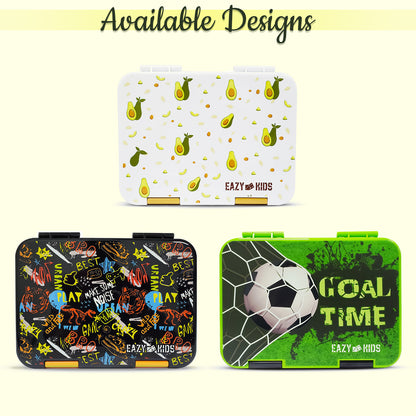 EAZY KIDS 6 & 4 Convertible Bento Lunch Box wt Sandwich Cutter Set - Dino Bro