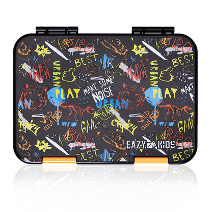 EAZY KIDS 6 & 4 Convertible Bento Lunch Box wt Sandwich Cutter Set - Dino Bro