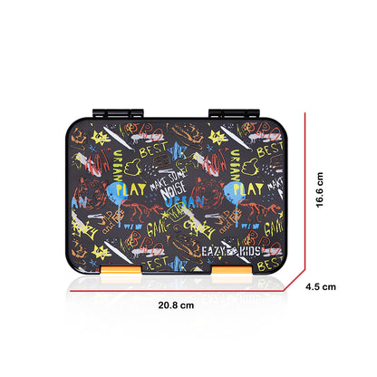 EAZY KIDS 6 & 4 Convertible Bento Lunch Box wt Sandwich Cutter Set - Dino Bro