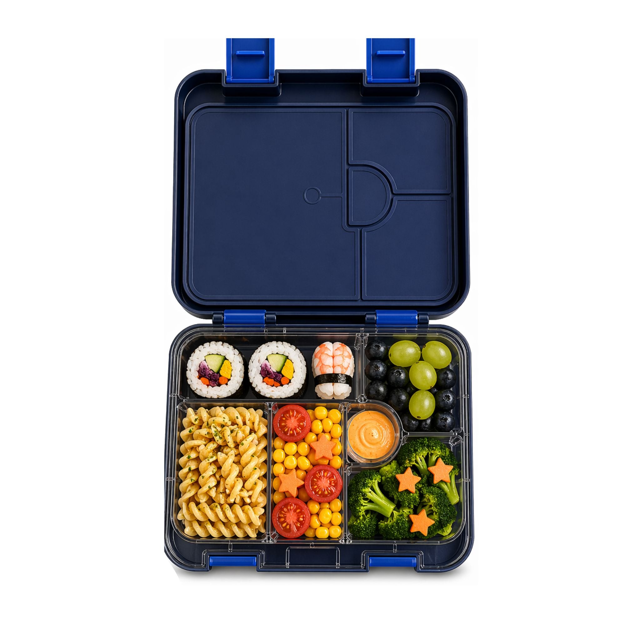 Eazy Kids 6 & 4 Convertible Bento Lunch Box w/Steel Spoon & Fork Set - Gamer Black