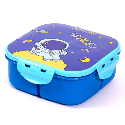 EAZY KIDS Lunch Box and Water Bottle With Bag - Space Blue