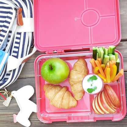 EAZY KIDS 4 Compartment Bento Lunch Box - Unicorn Pink
