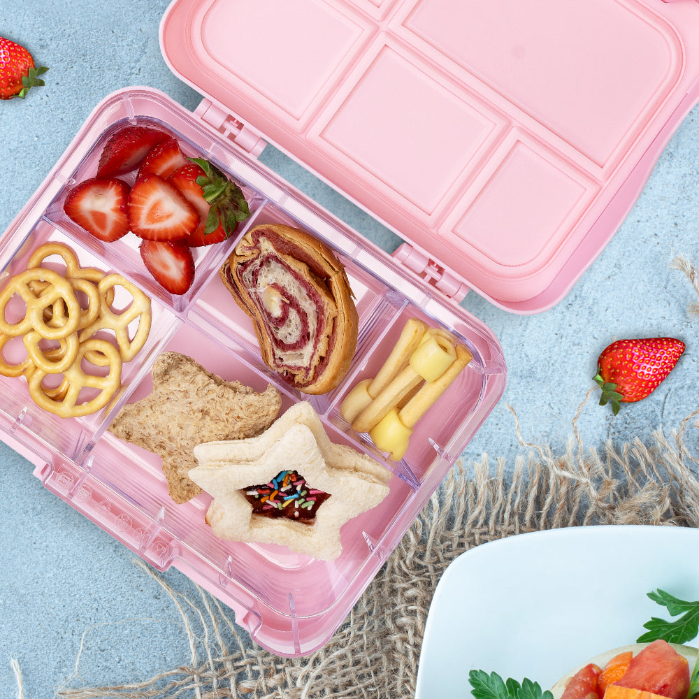EAZY KIDS 5 & 4 Convertible Bento Lunch Box wt Sandwich Cutter Set - Gamer Girl