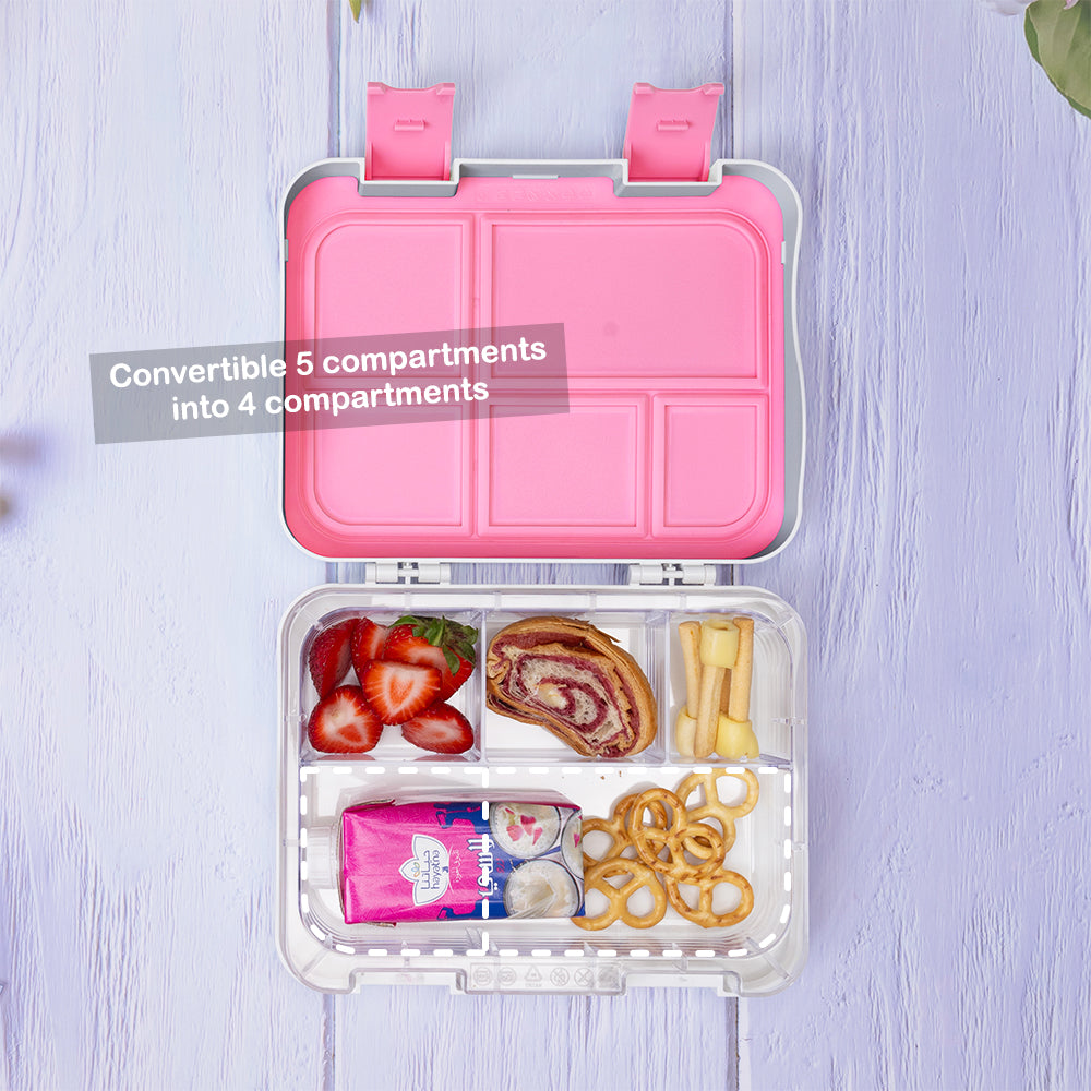 EAZY KIDS 5 & 4 Convertible Bento Lunch Box wt Sandwich Cutter Set - Its Girls Things