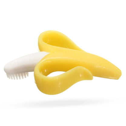 EAZY KIDS - Baby Banana Toothbrush and Teether - Yellow
