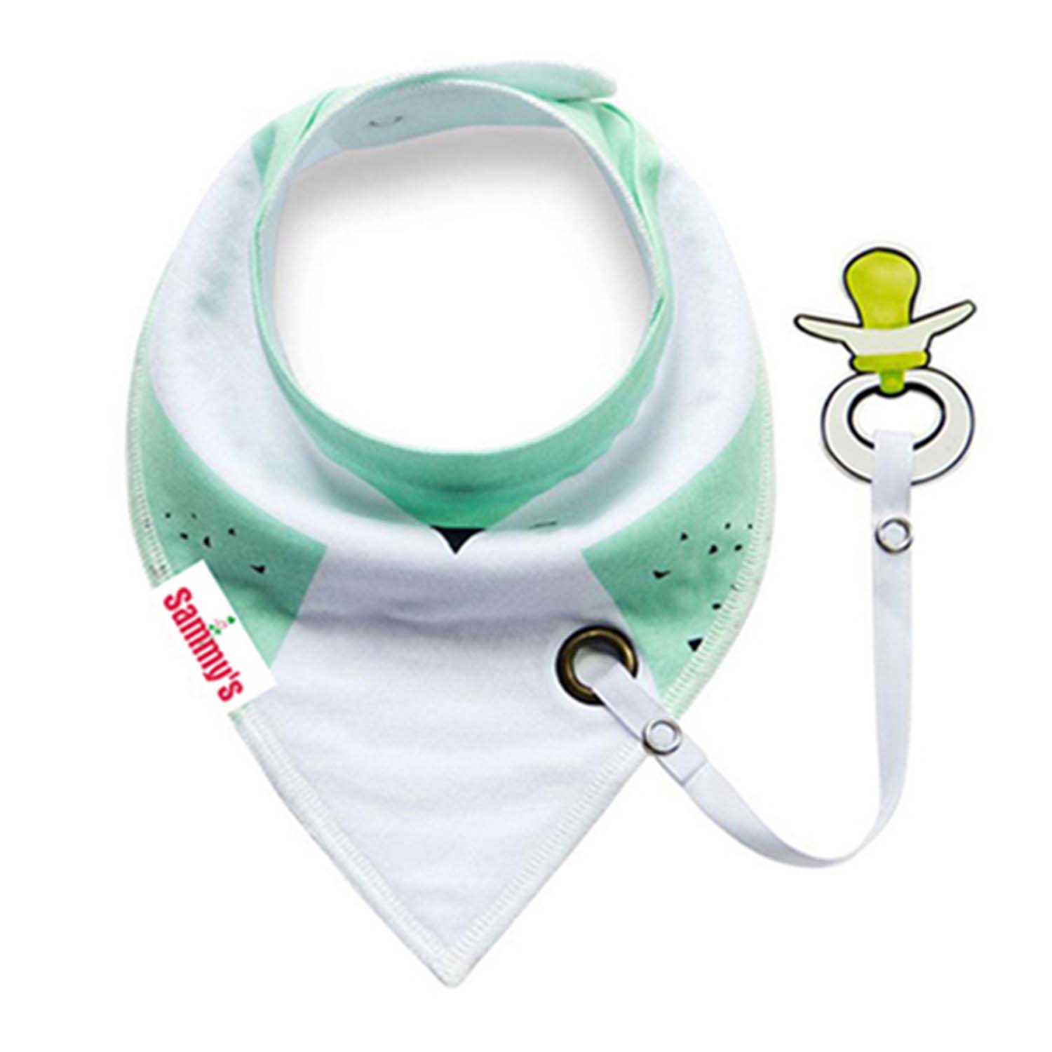 EAZY KIDS Bandana Drool Bibs Set of 2 – Organic Cotton - Orange Green