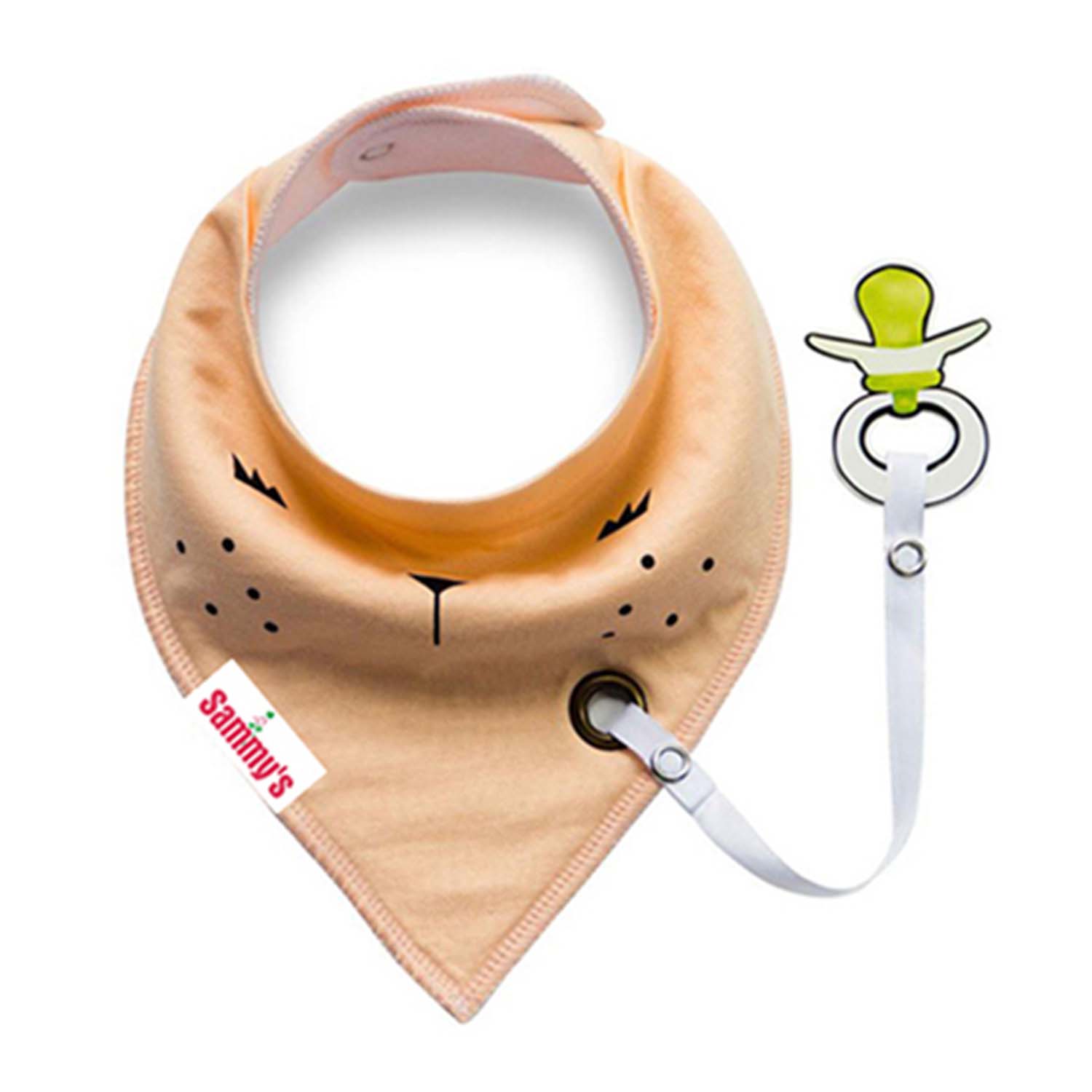 EAZY KIDS Bandana Drool Bibs Set of 2 – Organic Cotton - Orange Green