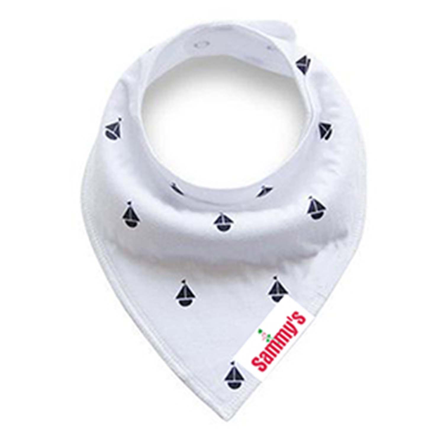 EAZY KIDS Bandana Bibs Set of 4 - Organic Cotton - Anchor Ships
