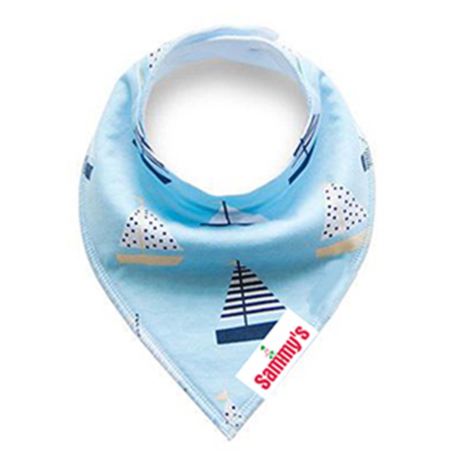 EAZY KIDS Bandana Bibs Set of 4 - Organic Cotton - Anchor Ships
