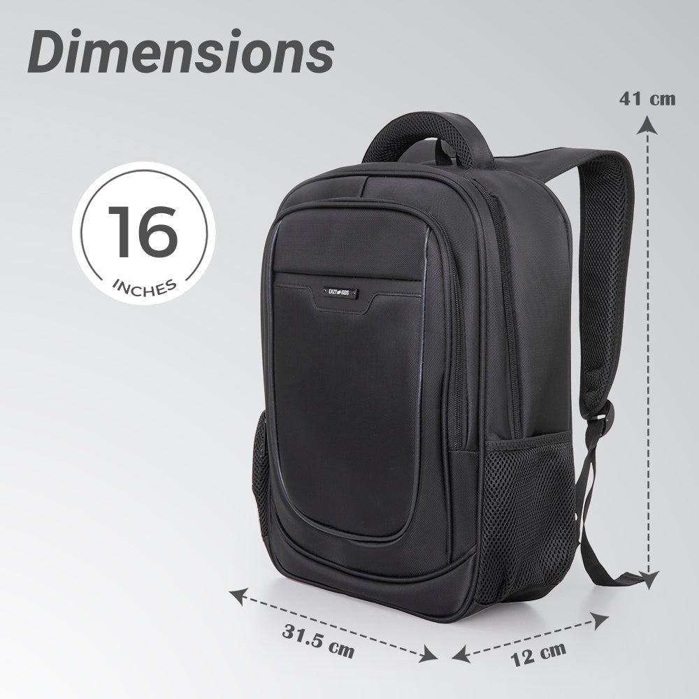Eazy Kids 16” Backpack with Laptop Sleeve | Lightweight School & College Bag – Black