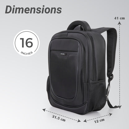 Eazy Kids 16” Backpack with Laptop Sleeve | Lightweight School & College Bag – Black