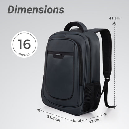 Eazy Kids 16” Backpack with Laptop Sleeve | Lightweight School & College Bag – Grey