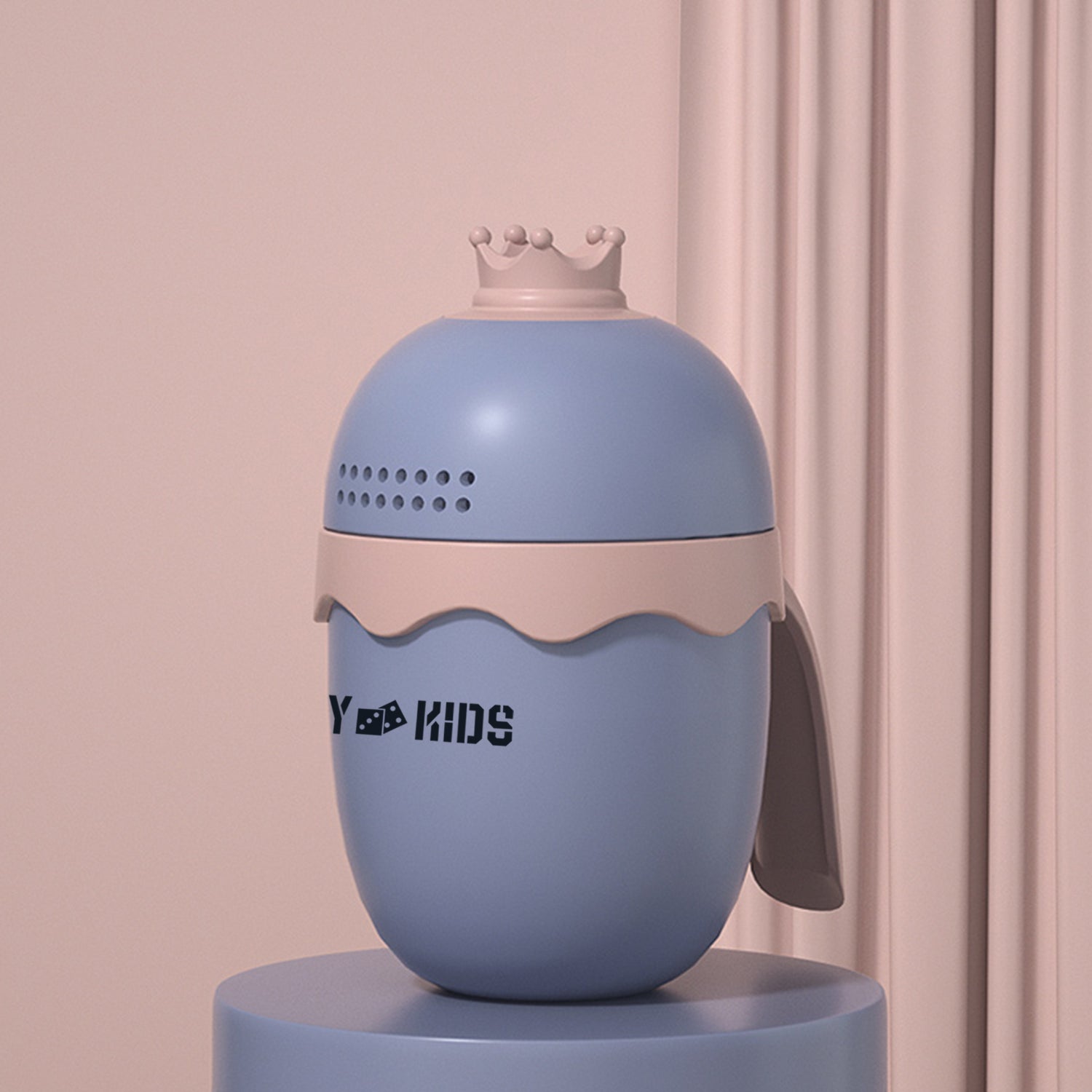 EAZY KIDS Royal Baby Head Shampoo Wash Rinse Shower Mug - Purple, 500ml