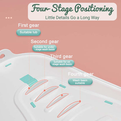 EAZY KIDS 2 - IN - 1 Sink Bath Support tub and Butt cleaning station - Green