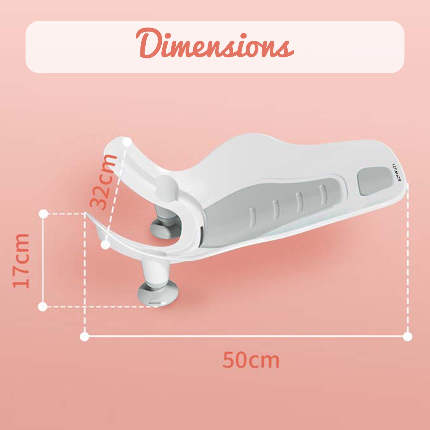إيزي كيدز 2 في 1، حوض استحمام، حوض استحمام، ووحدة تنظيف للأرداف - رمادي