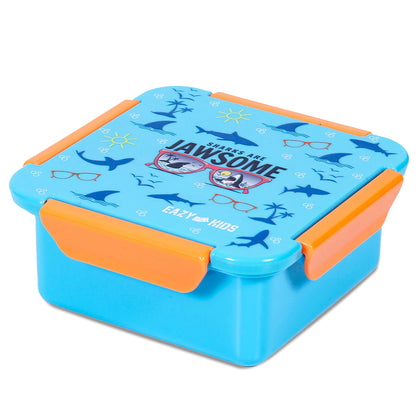 Eazy Kids Jawsome Shark Snack/Lunch Box - Blue