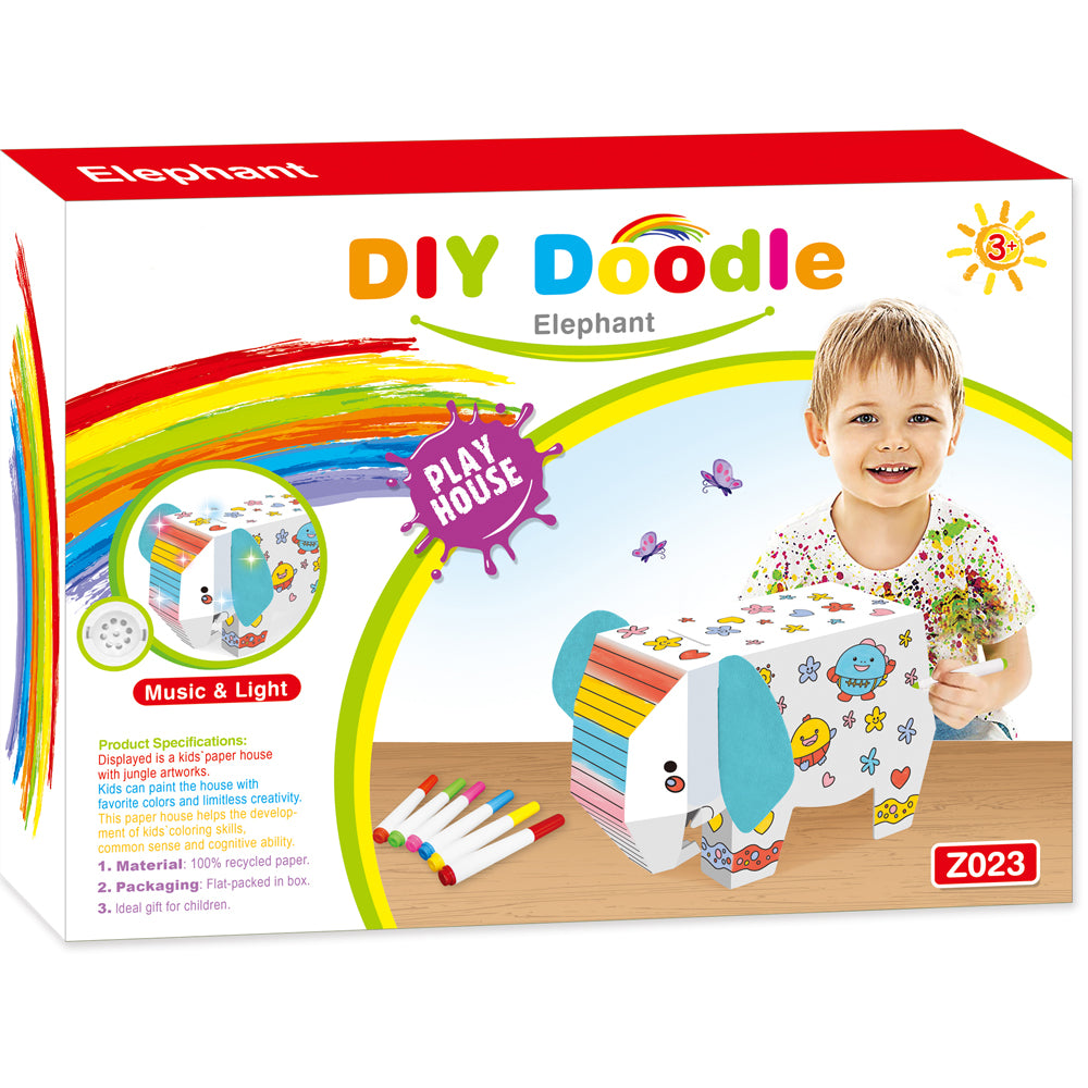 EAZY KIDS DIY Doodle Coloring Elephant