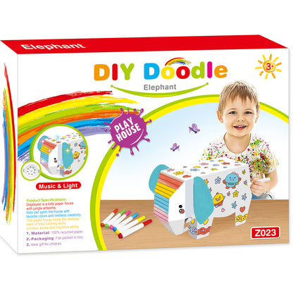 EAZY KIDS DIY Doodle Coloring Elephant