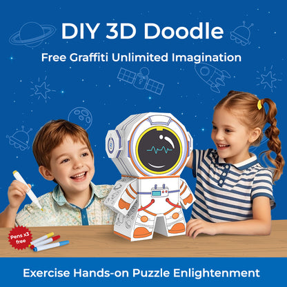 Eazy Kids DIY Creative Spaceman – Includes 3 Color Pens | For Ages 3+