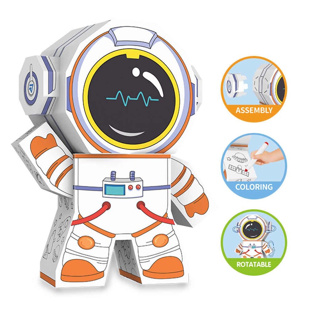 Eazy Kids DIY Creative Spaceman – Includes 3 Color Pens | For Ages 3+