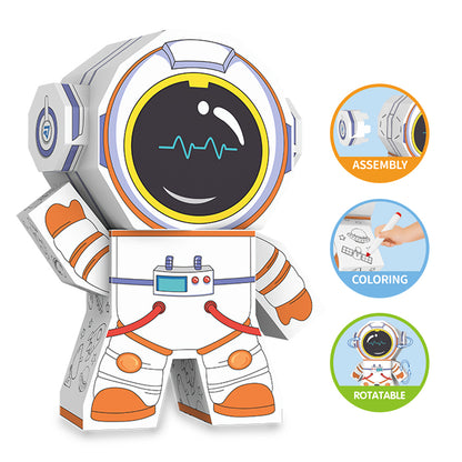 Eazy Kids DIY Creative Spaceman – Includes 3 Color Pens | For Ages 3+
