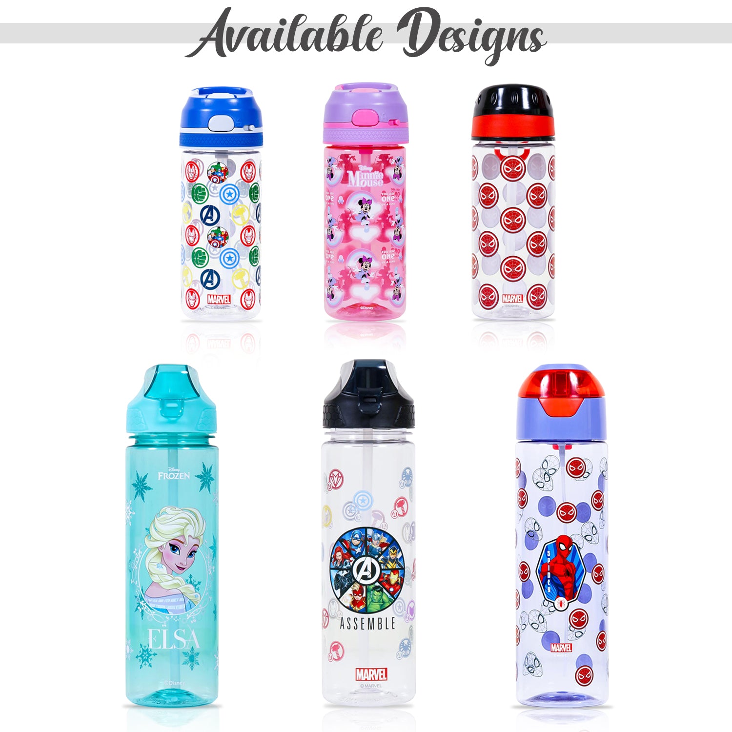 Disney Minnie Mouse Tritan Water Bottle w/Lockable Push button and Carry Handle - Purple Pink (420ml)